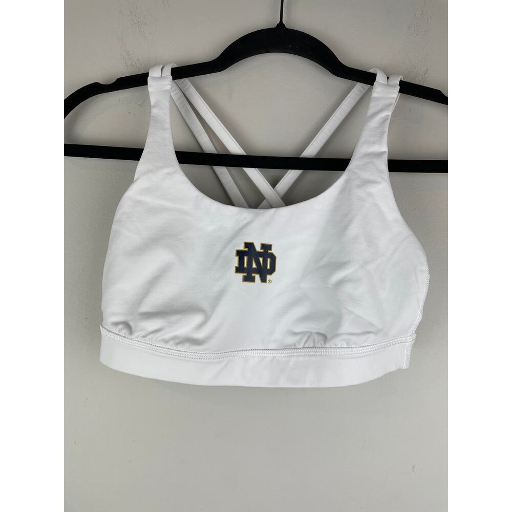 Lululemon Notre Dame White Sports Bra Women's Size 4